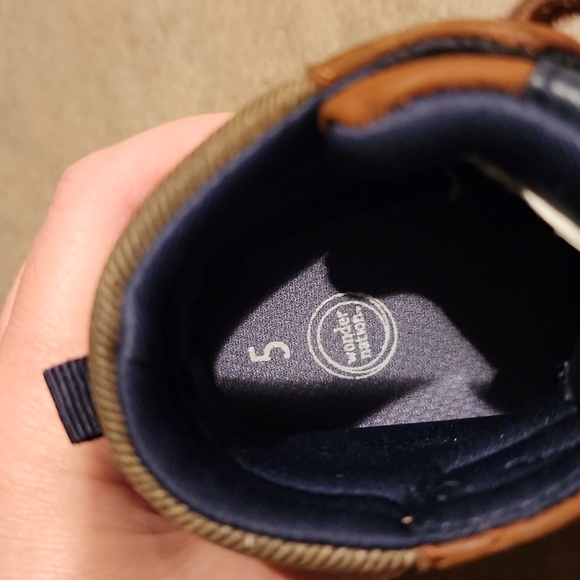 WONDER NATION Kids Brown Hi-Top Boots Size 5 - Picture 6 of 7